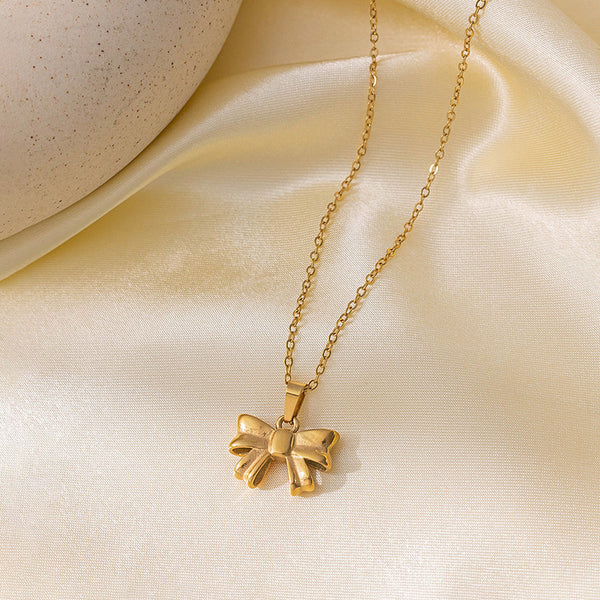 Golden Bow Pendant